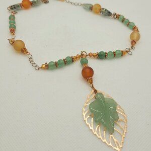 Leaf beaded necklace